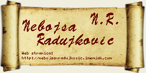 Nebojša Radujković vizit kartica
